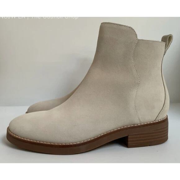 Cole Haan Waterproof Ivory Suede Ankle Boots – Size 7.5 – Never Worn - Picture 13 of 14